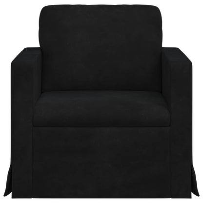 Divano Nero 78 x 78 x 80 cm Velluto
