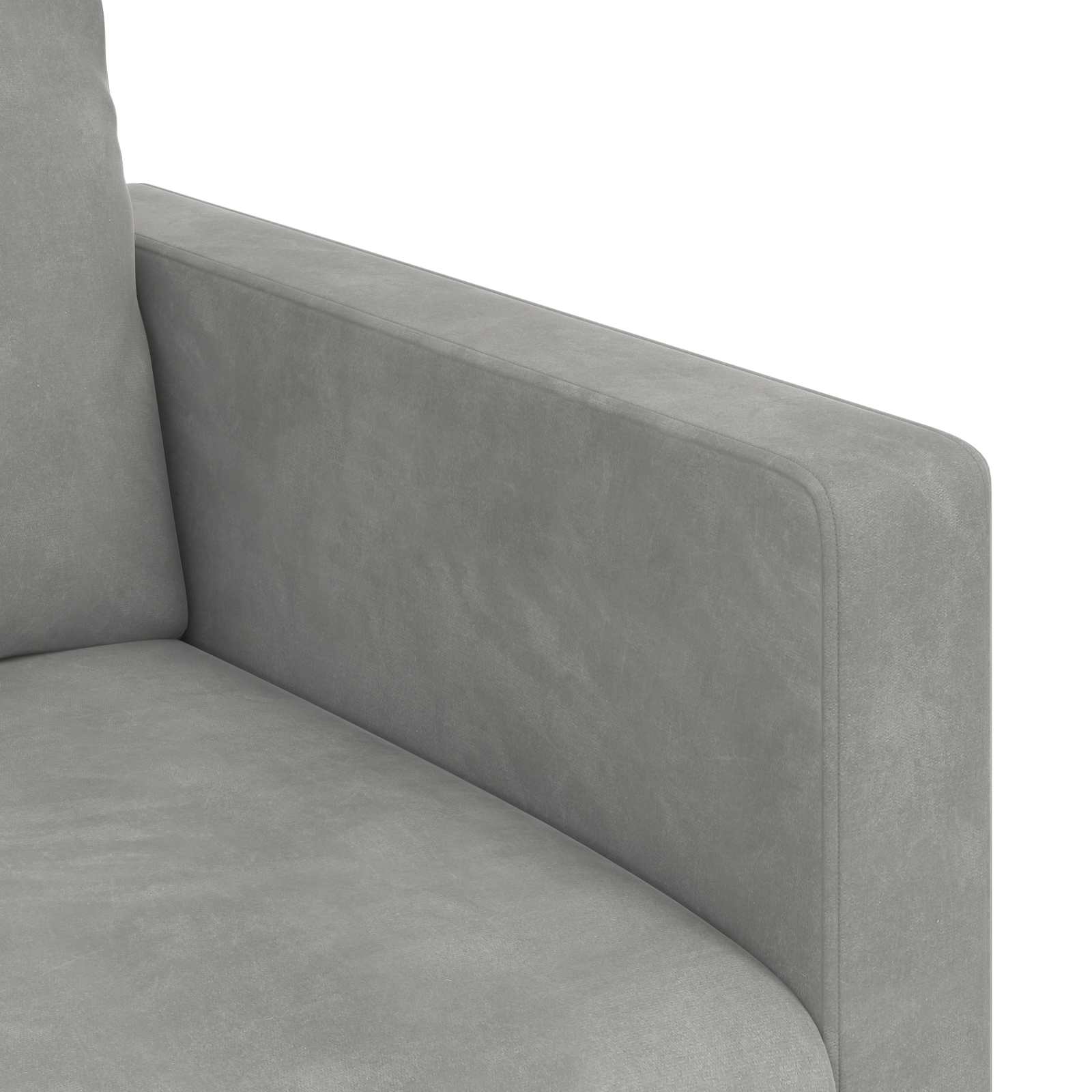 Divano Grigio chiaro 138 x 78 x 80 cm Velluto | homemem39