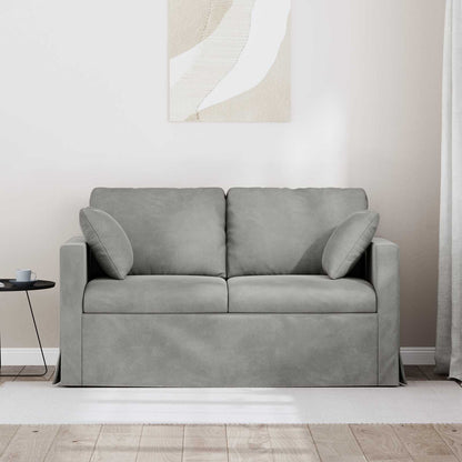 Divano Grigio chiaro 138 x 78 x 80 cm Velluto | homemem39