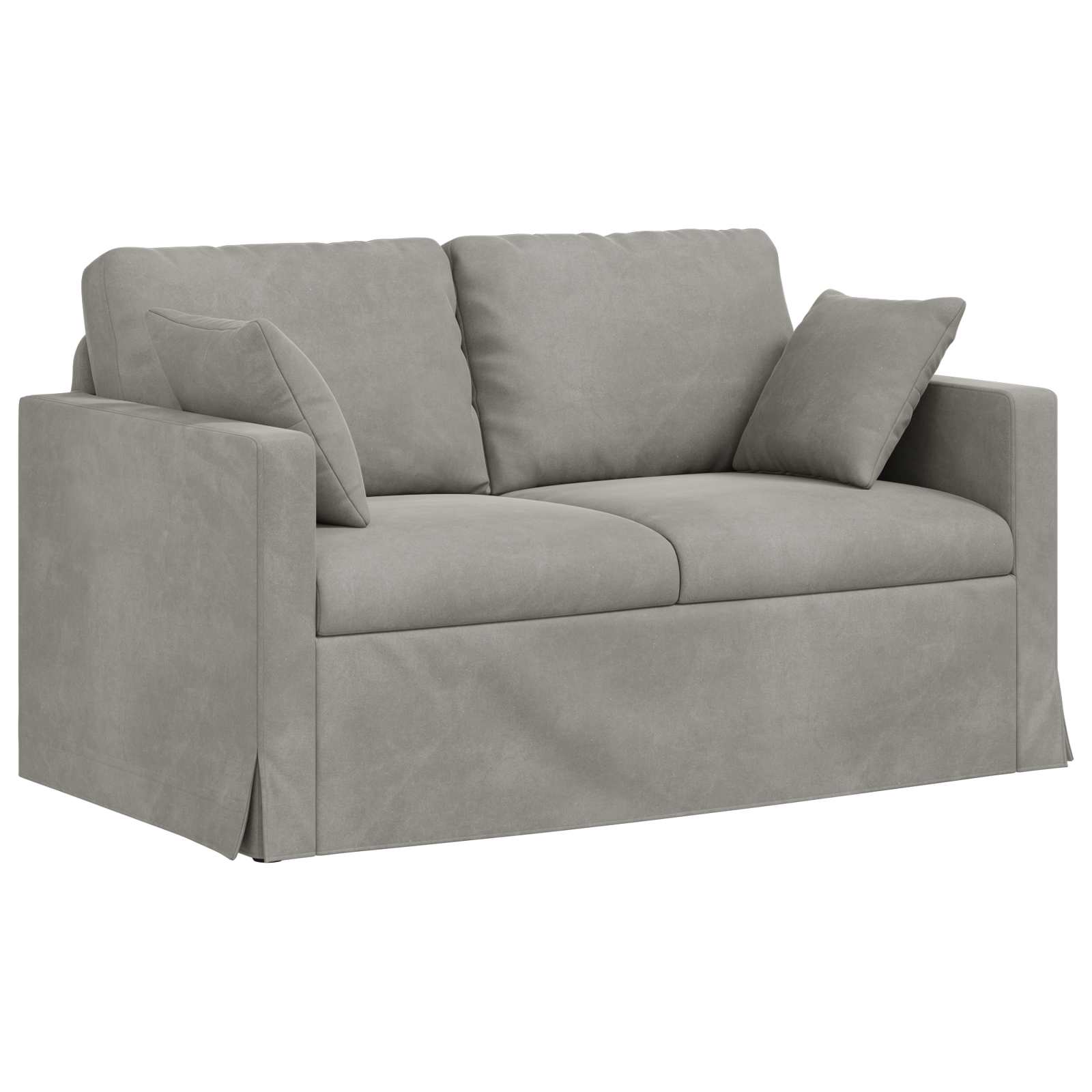 Divano Grigio chiaro 138 x 78 x 80 cm Velluto | homemem39