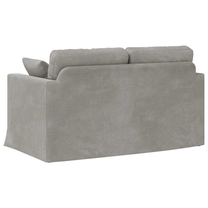 Divano Grigio chiaro 138 x 78 x 80 cm Velluto | homemem39