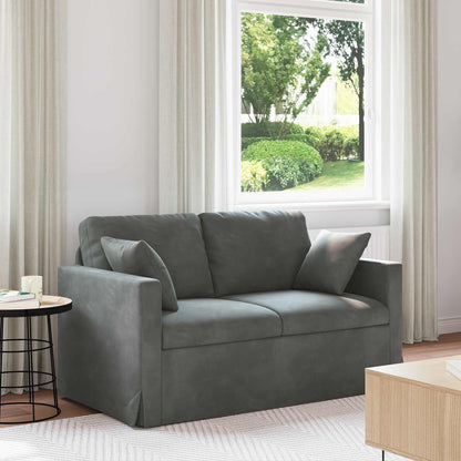Divano Grigio scuro 138 x 78 x 80 cm Velluto