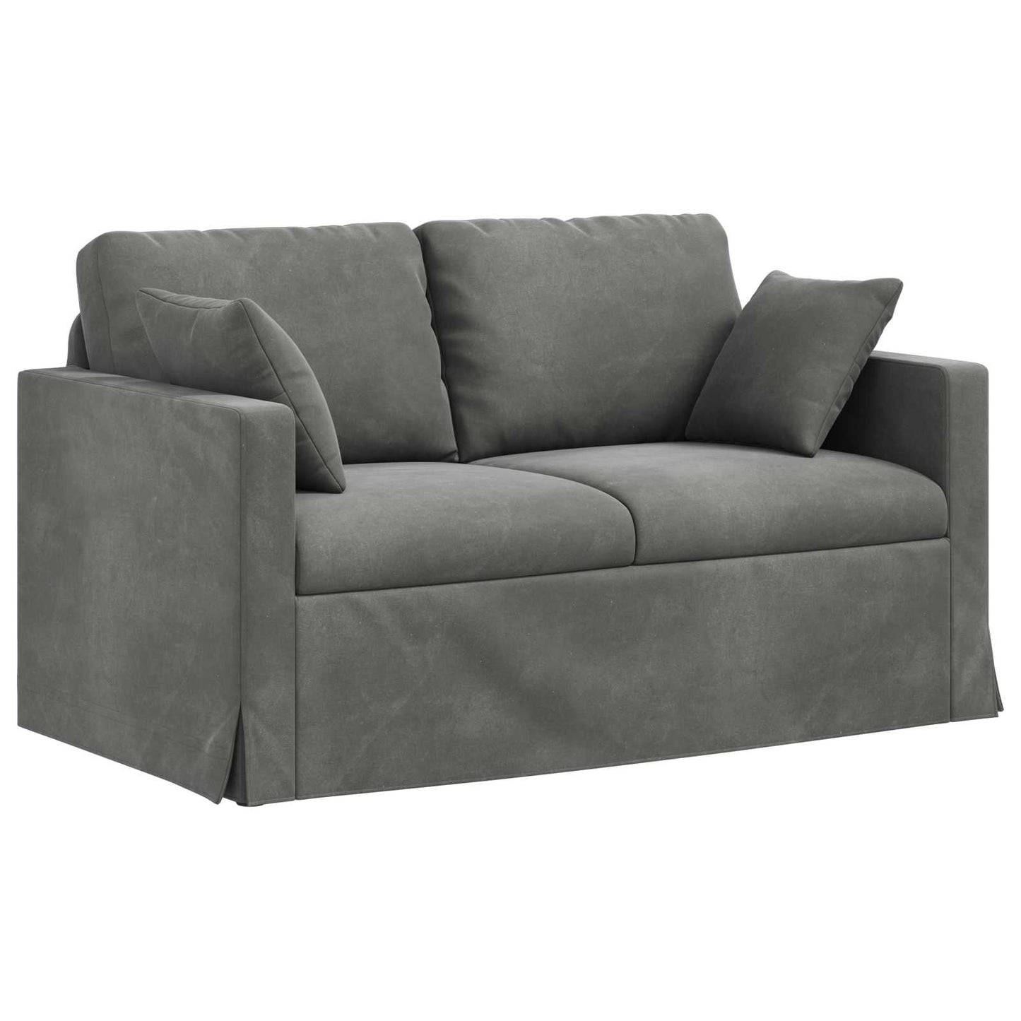 Divano Grigio scuro 138 x 78 x 80 cm Velluto | homemem39