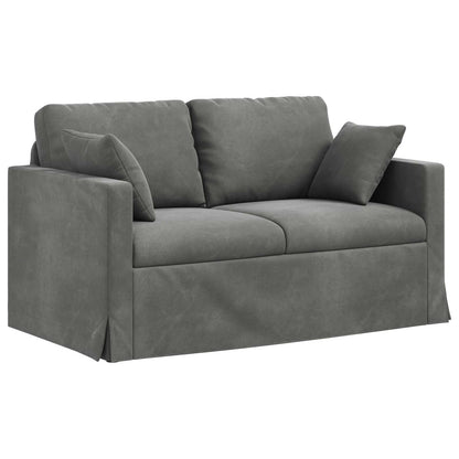 Divano Grigio scuro 138 x 78 x 80 cm Velluto | homemem39