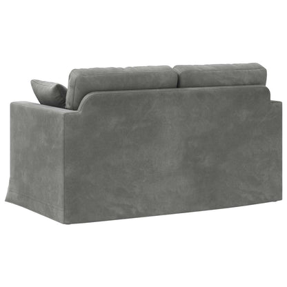 Divano Grigio scuro 138 x 78 x 80 cm Velluto | homemem39