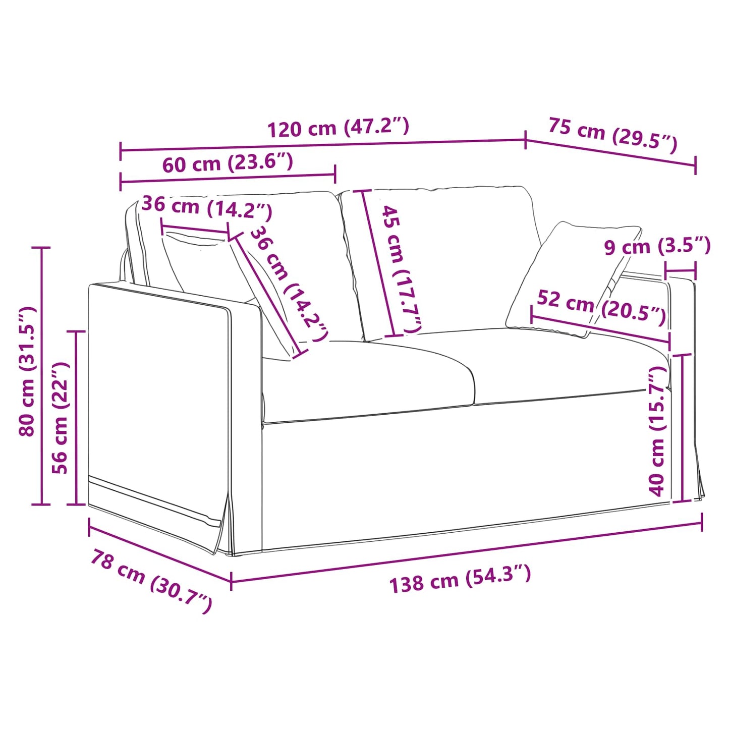 Divano Grigio scuro 138 x 78 x 80 cm Velluto | homemem39