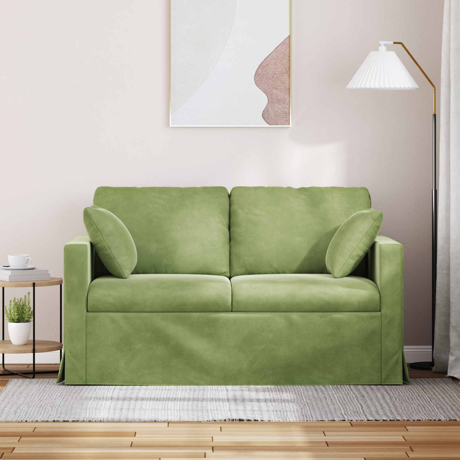 Divano Verde chiaro 138 x 78 x 80 cm Velluto | homemem39