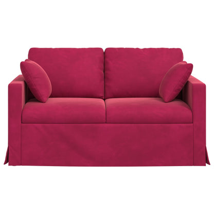 Divano Rosso Vino 138 x 78 x 80 cm Velluto | homemem39