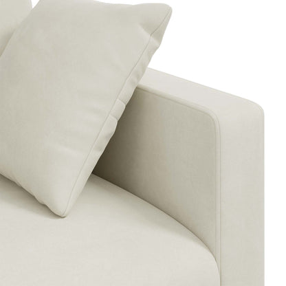 Divano Crema 138 x 78 x 80 cm Velluto | homemem39