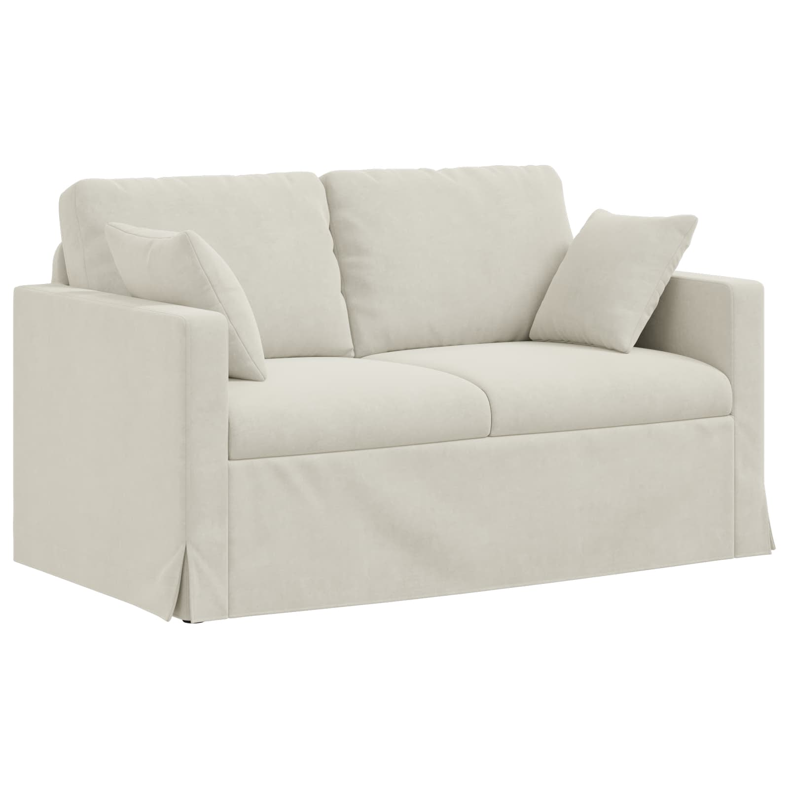 Divano Crema 138 x 78 x 80 cm Velluto | homemem39