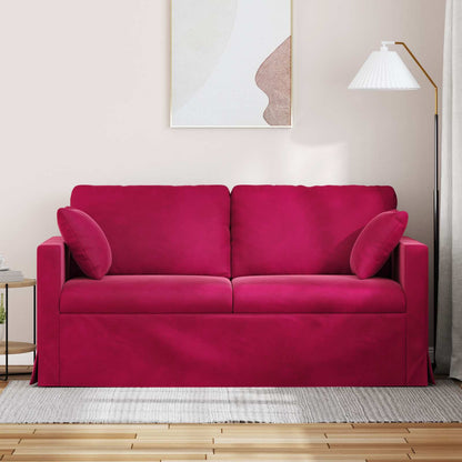 Divano Rosso Vino 158 x 78 x 80 cm Velluto | homemem39