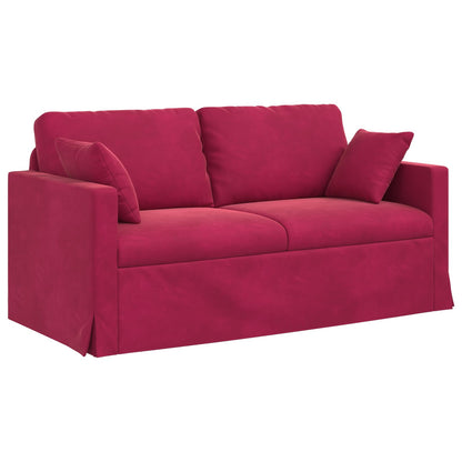 Divano Rosso Vino 158 x 78 x 80 cm Velluto | homemem39