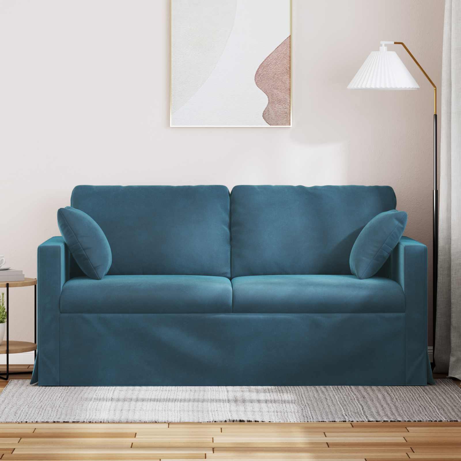 Divano Blu 158 x 78 x 80 cm Velluto | homemem39