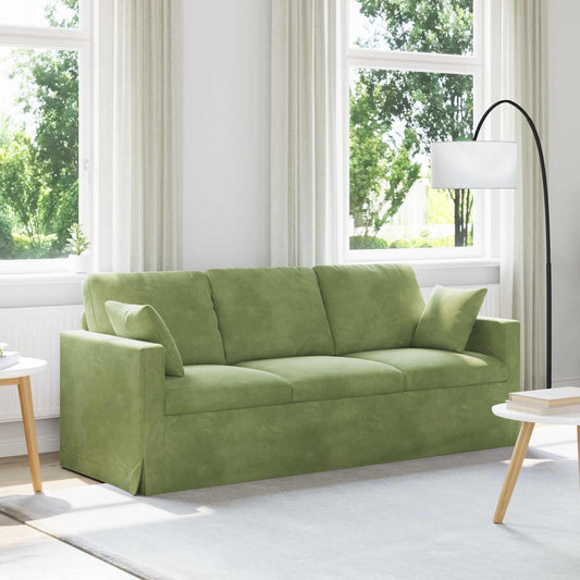 Divano Verde chiaro 198 x 78 x 80 cm Velluto