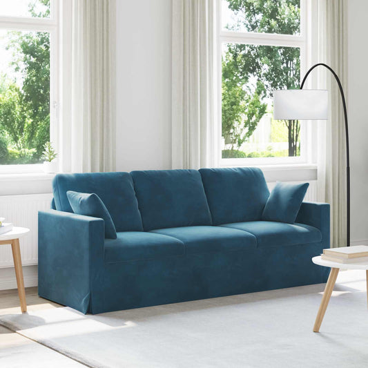Divano Blu 198 x 78 x 80 cm Velluto