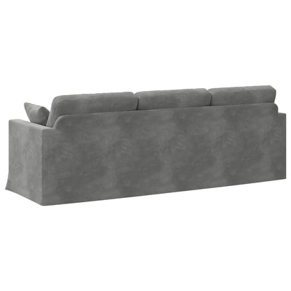 Divano Grigio scuro 228 x 78 x 80 cm Velluto | homemem39