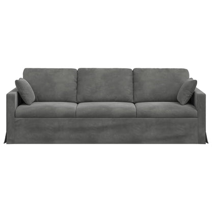 Divano Grigio scuro 228 x 78 x 80 cm Velluto | homemem39
