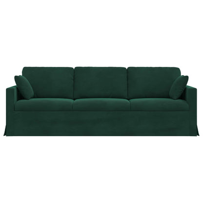 Divano Verde Scuro 228 x 78 x 80 cm Velluto