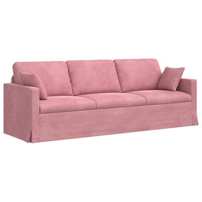 Divano Rosa 228 x 78 x 80 cm Velluto | homemem39
