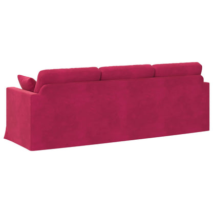 Divano Rosso Vino 228 x 78 x 80 cm Velluto | homemem39