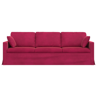Divano Rosso Vino 228 x 78 x 80 cm Velluto | homemem39