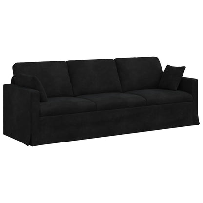 Divano Nero 228 x 78 x 80 cm Velluto | homemem39