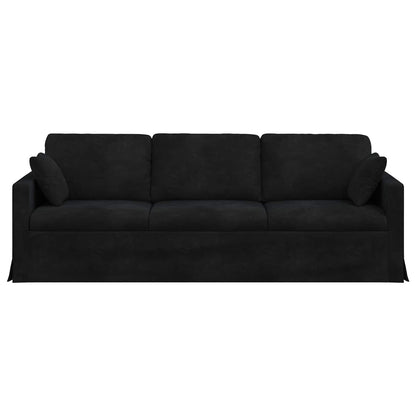 Divano Nero 228 x 78 x 80 cm Velluto | homemem39