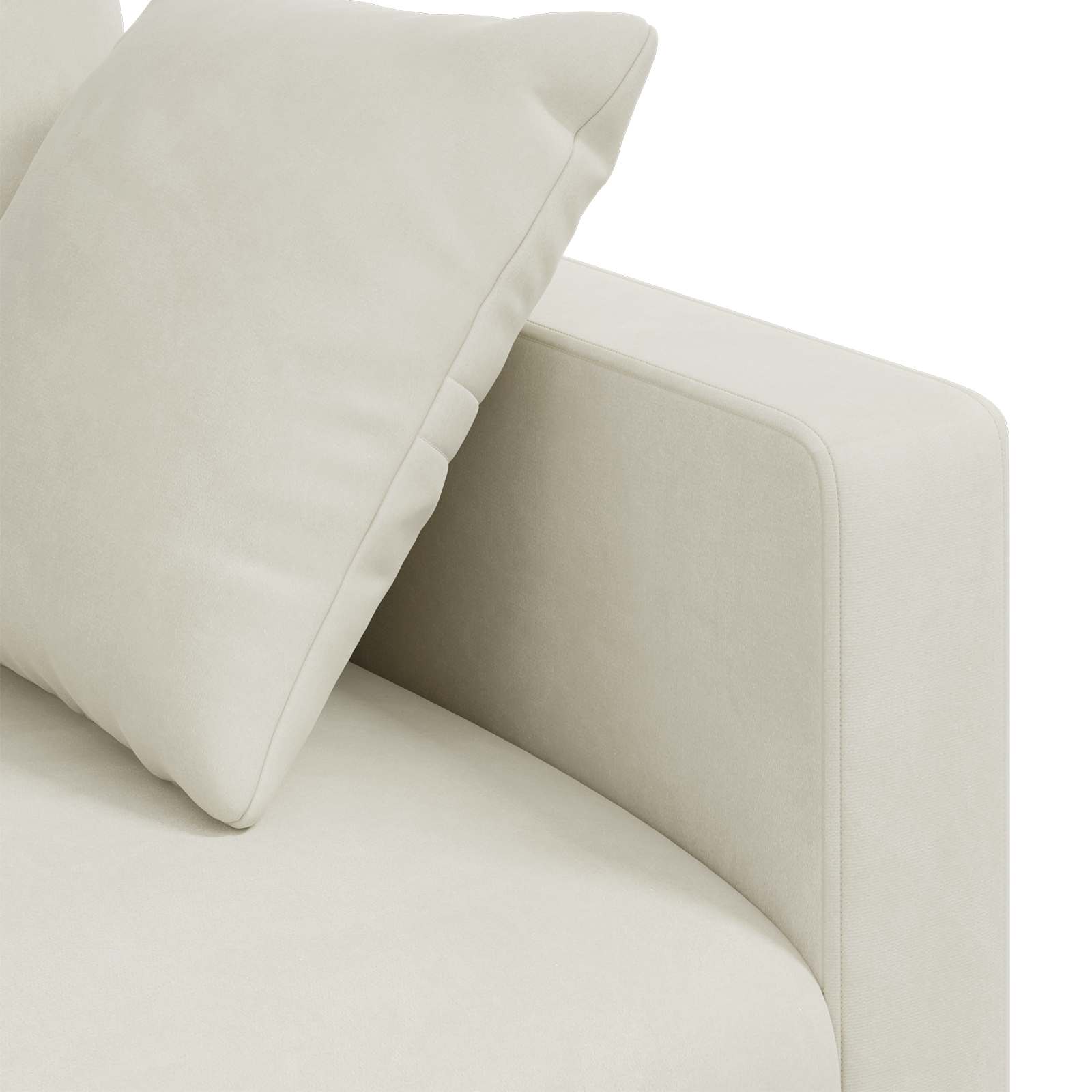Divano Crema 228 x 78 x 80 cm Velluto | homemem39