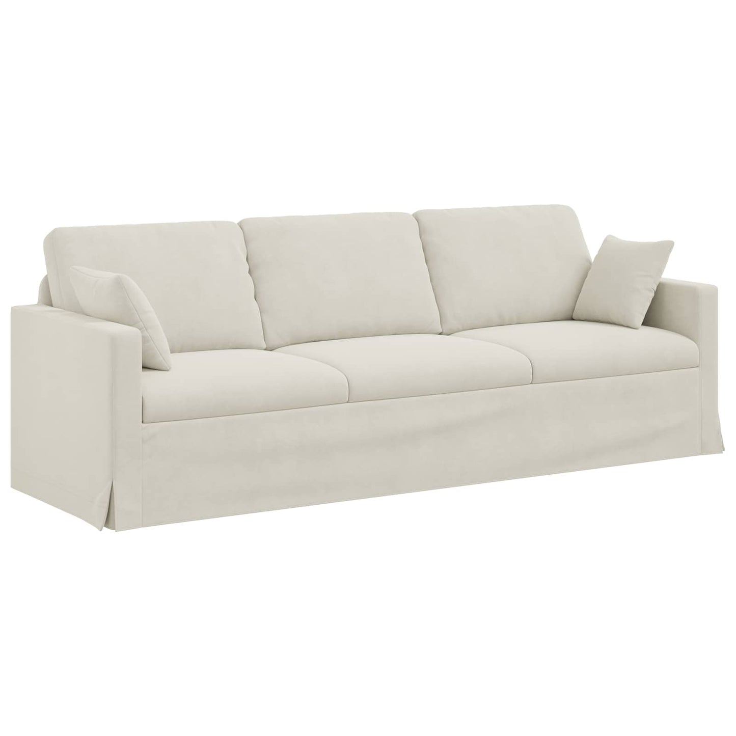 Divano Crema 228 x 78 x 80 cm Velluto | homemem39