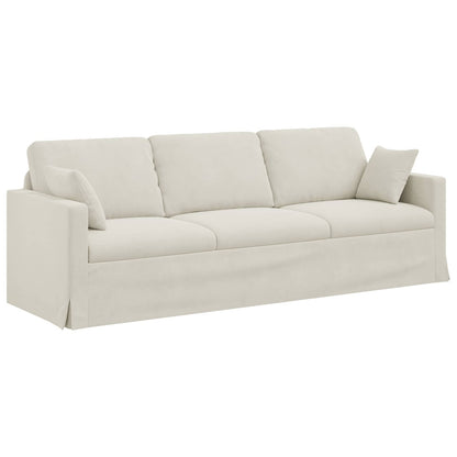 Divano Crema 228 x 78 x 80 cm Velluto | homemem39