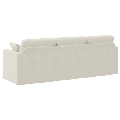 Divano Crema 228 x 78 x 80 cm Velluto | homemem39
