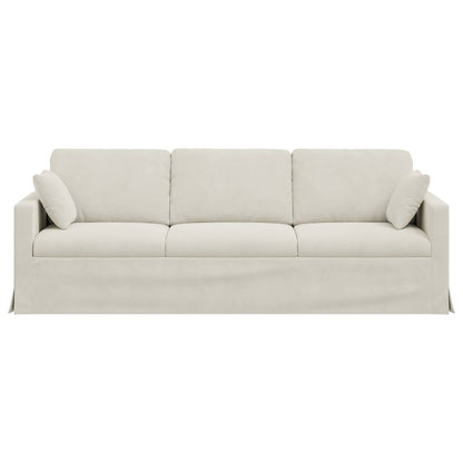 Divano Crema 228 x 78 x 80 cm Velluto | homemem39