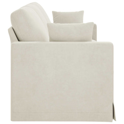 Divano Crema 228 x 78 x 80 cm Velluto | homemem39