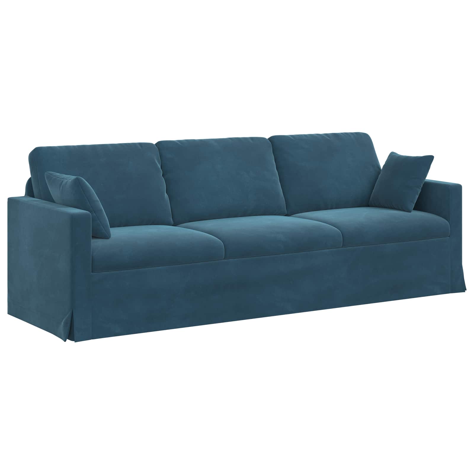 Divano Blu 228 x 78 x 80 cm Velluto | homemem39