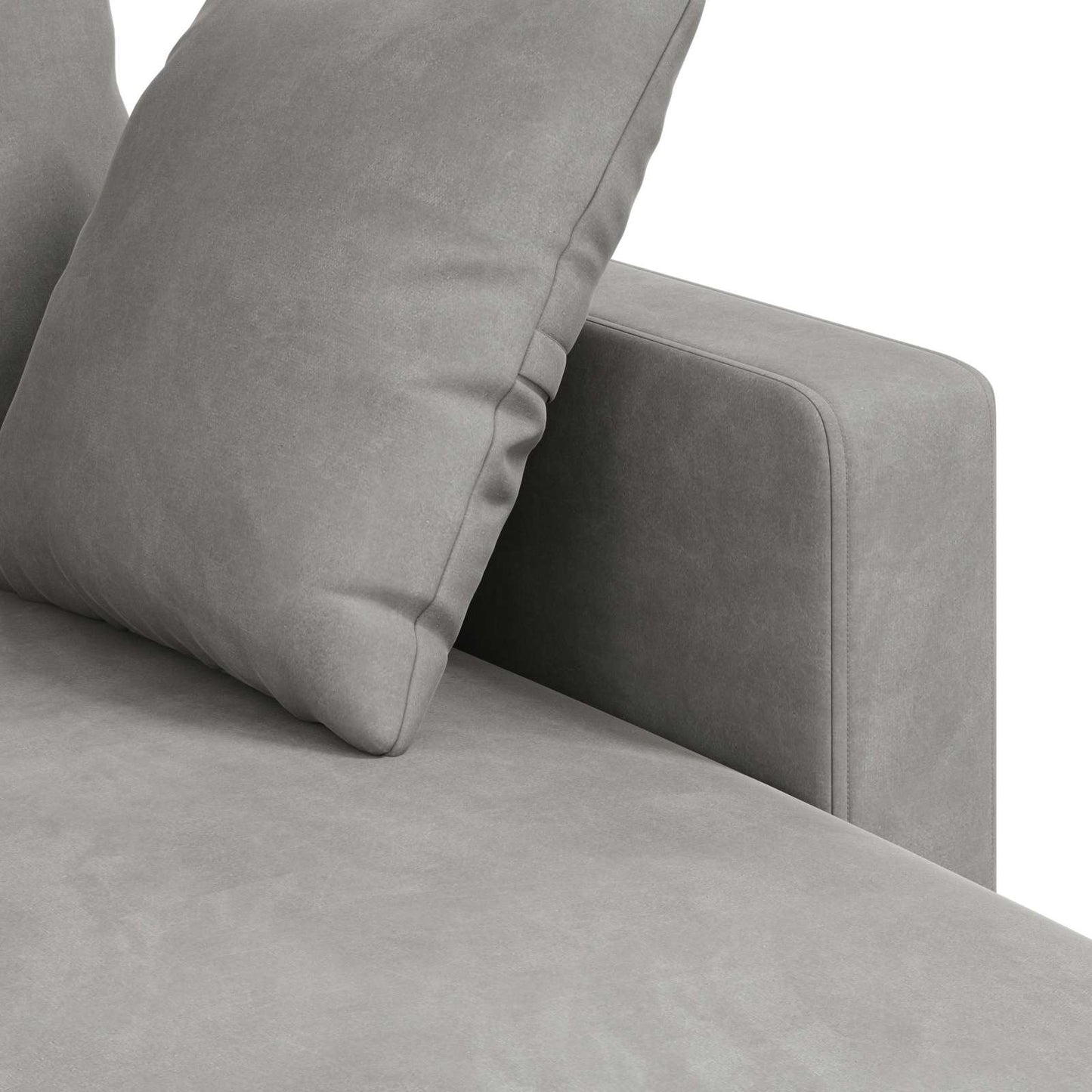 Divano Grigio chiaro 178 x 134 x 80 cm Velluto | homemem39
