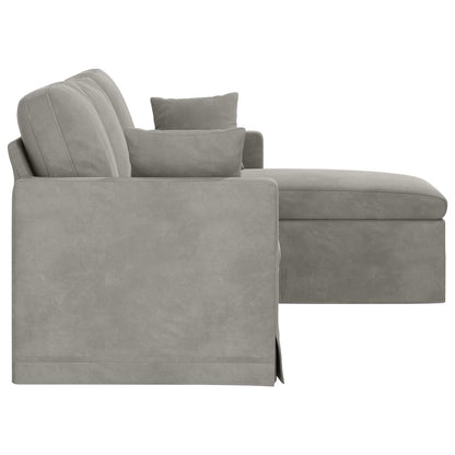 Divano Grigio chiaro 178 x 134 x 80 cm Velluto | homemem39