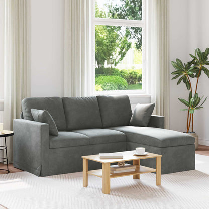 Divano Grigio scuro 178 x 134 x 80 cm Velluto | homemem39