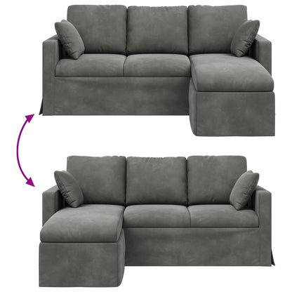 Divano Grigio scuro 178 x 134 x 80 cm Velluto | homemem39