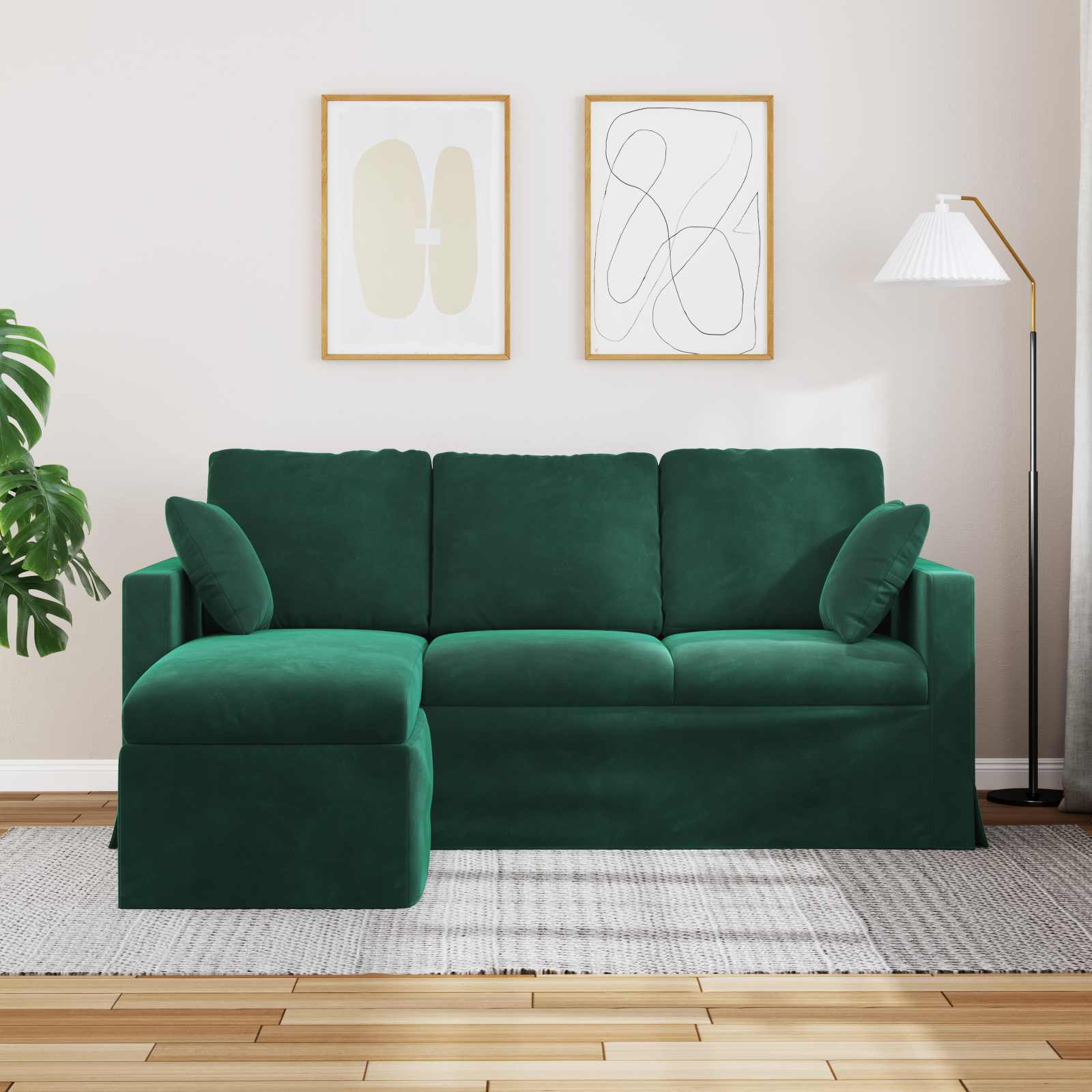 Divano Verde Scuro 178 x 134 x 80 cm Velluto | homemem39