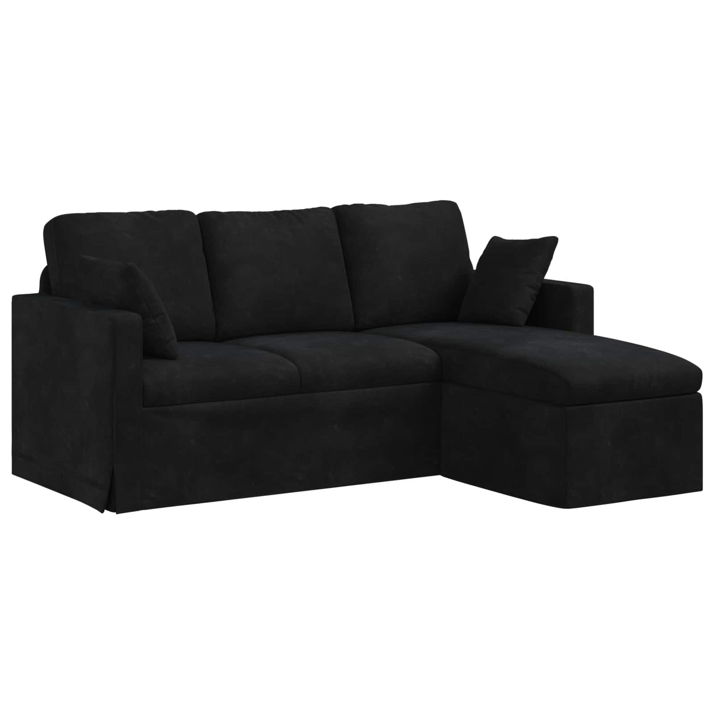 Divano Nero 178 x 134 x 80 cm Velluto | homemem39