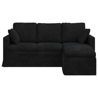 Divano Nero 178 x 134 x 80 cm Velluto | homemem39