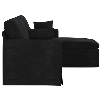 Divano Nero 178 x 134 x 80 cm Velluto | homemem39