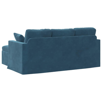 Divano Blu 178 x 134 x 80 cm Velluto | homemem39