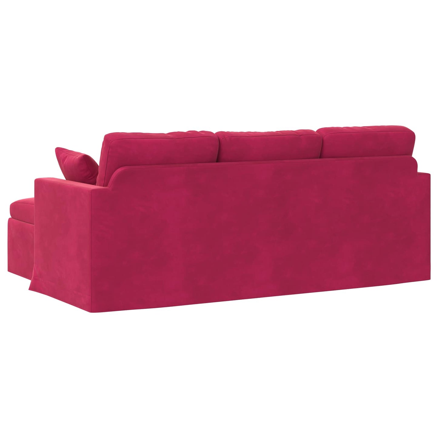 Divano Rosso Vino 198 x 134 x 80 cm Velluto