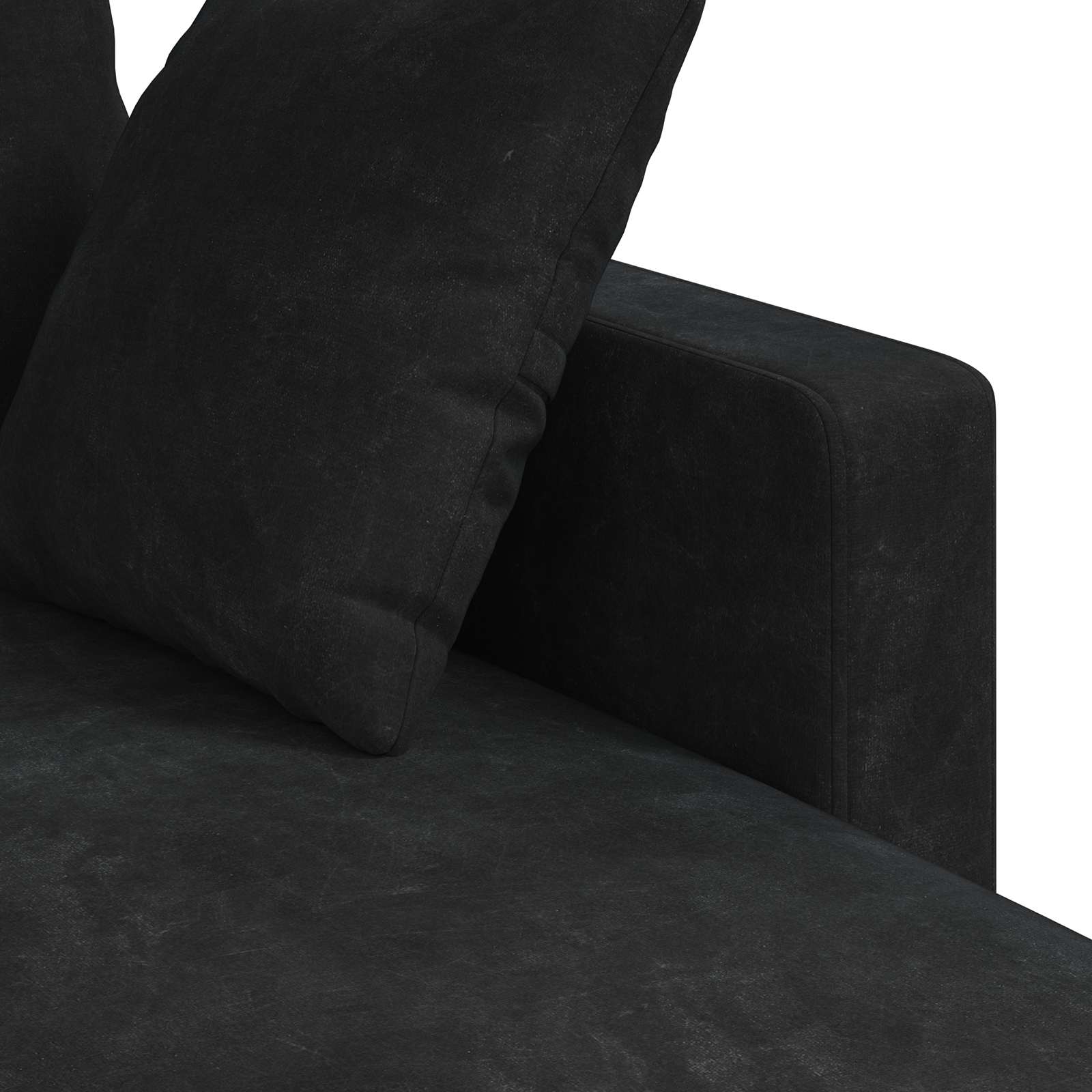 Divano Nero 198 x 134 x 80 cm Velluto | homemem39