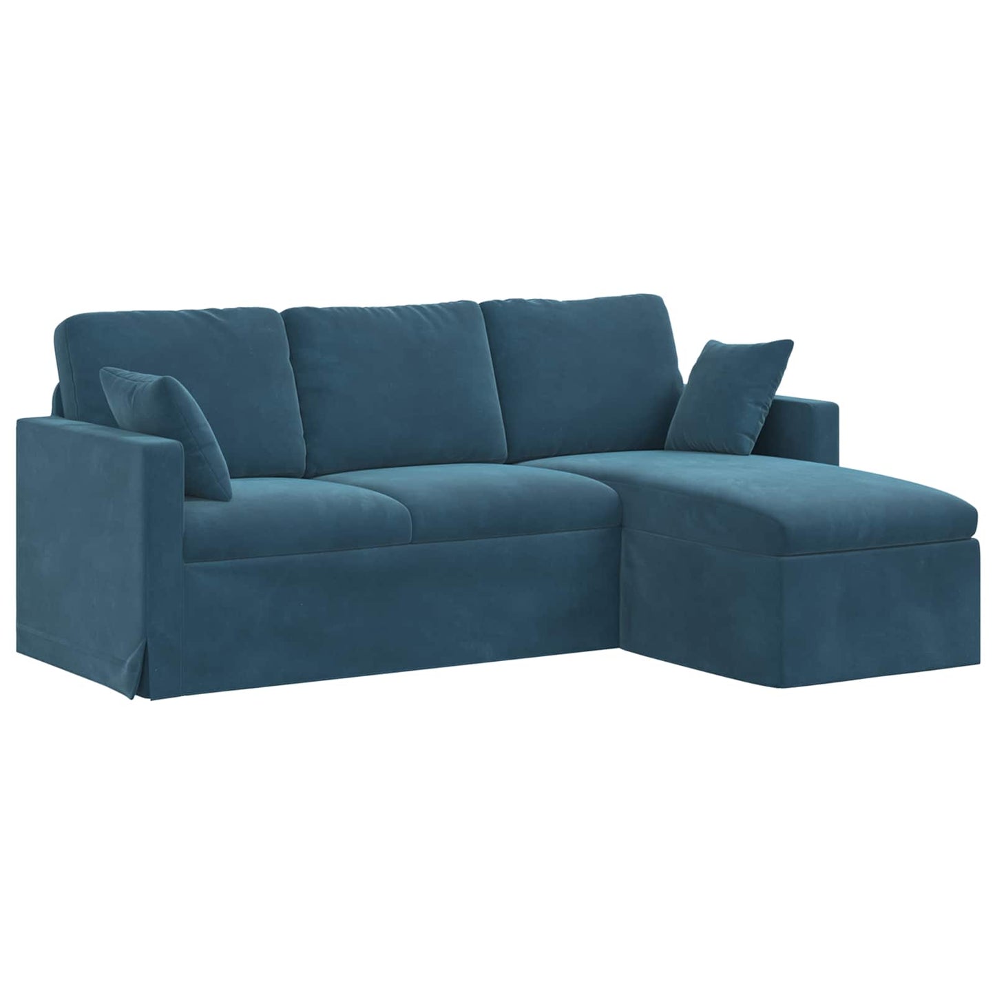 Divano Blu 198 x 134 x 80 cm Velluto | homemem39