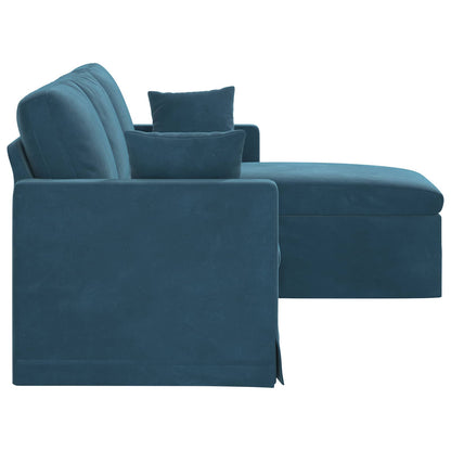 Divano Blu 198 x 134 x 80 cm Velluto | homemem39