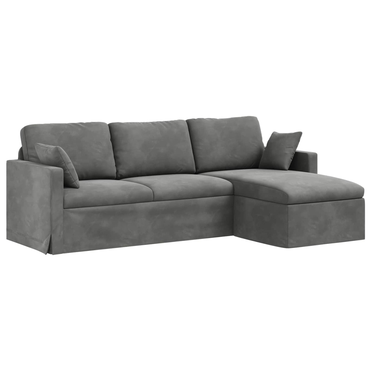 Divano Grigio scuro 228 x 134 x 80 cm Velluto | homemem39