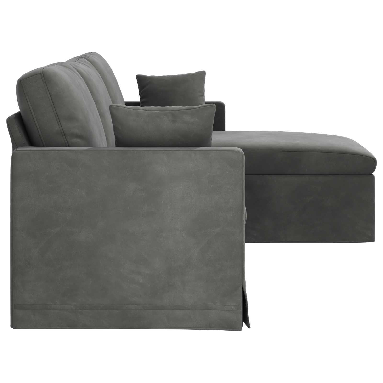 Divano Grigio scuro 228 x 134 x 80 cm Velluto | homemem39