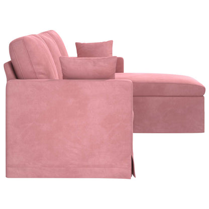 Divano Rosa 228 x 134 x 80 cm Velluto | homemem39
